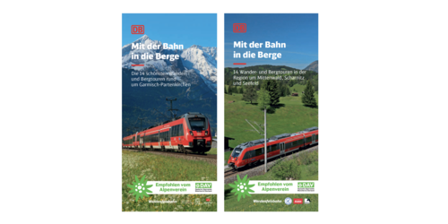 Wanderflyer mit DB Regio Zug