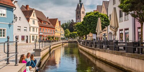 Altstadt Memmingen mit Kanal