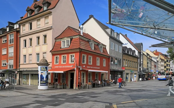 Schweinfurter Innenstadt - Blick vom Roßmarkt in die Wolfsgasse, Foto: Uwe-Miethe, Lizenz: DB AG