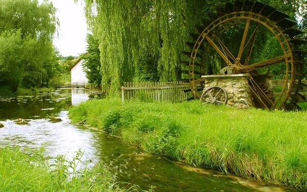 Wasserrad an der Schambach, Foto: Markt Altmannstein