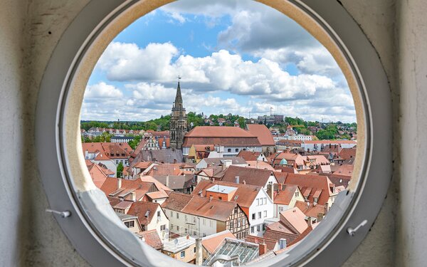 Die Ansbacher Altstadt aus dem Fenster