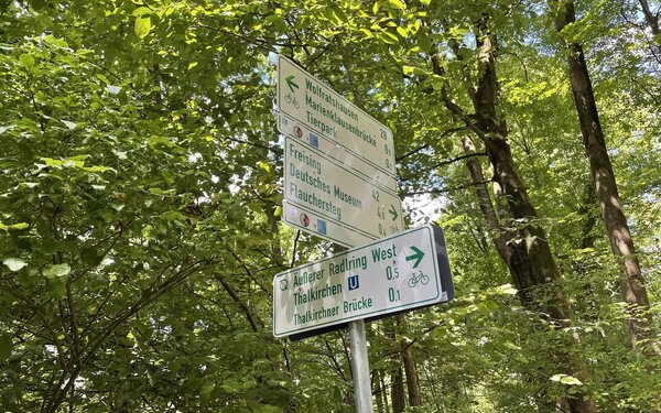 Radwege an der Isar