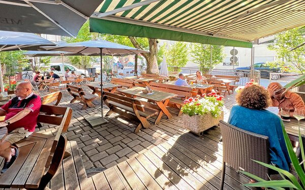 Im Biergarten des 