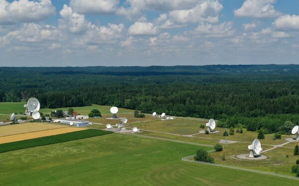 Luftbild der Bodenstation Weilheim, Foto: Lothur