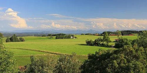 Blick vom Römerturm in Richtung, Allgäuer Alpen, Foto: Uwe Miethe