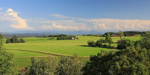 Blick vom Römerturm in Richtung, Allgäuer Alpen, Foto: Uwe Miethe