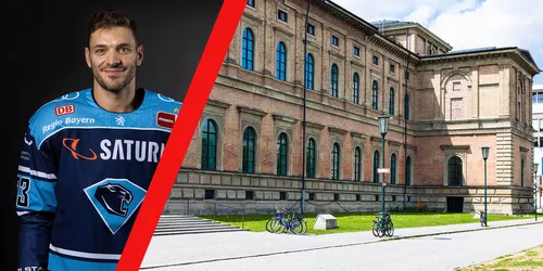 Splitscreen mit ERC Ingolstadt Spieler und Schloss