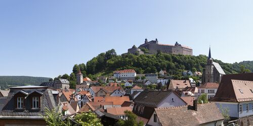 Plassenburg mit Blick auf die Stadt
