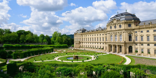 Park und Residenz in Würzburg