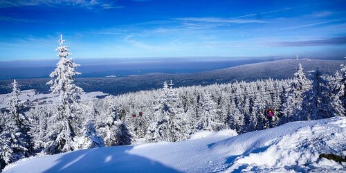 Skifahren in Nordbayern im Skigebiet Ochsenkopf