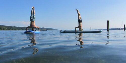 Stand-up-Yoga auf dem Starnberger See oder auf der Pegnitz