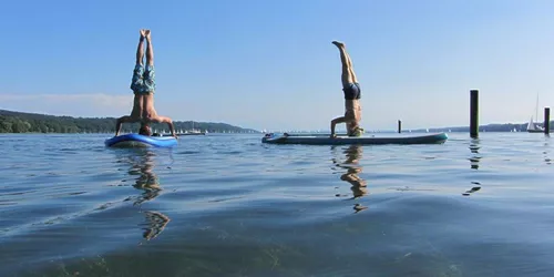 Stand-up-Yoga auf dem Starnberger See oder auf der Pegnitz