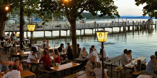 Biergarten des Hotels Seehof in Herrsching am Ammersee